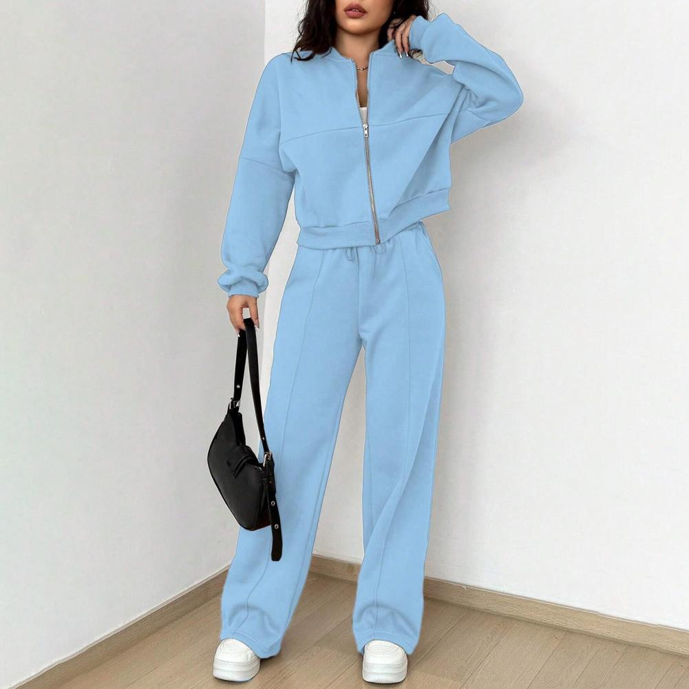Winter Wear Clothes - Modischer zweiteiliger Damen-Sportanzug in Weiß, lockeres