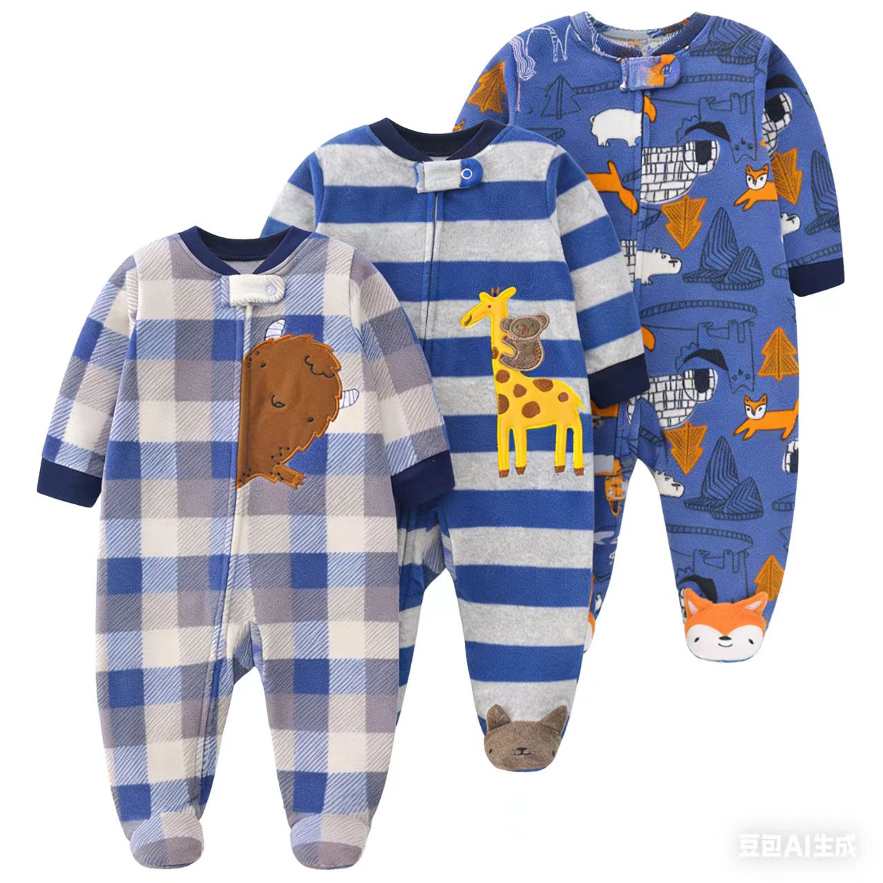 Winter Clothing For Boys - 2026 Unisex Baby-Strampler aus Fleece-Stoff für