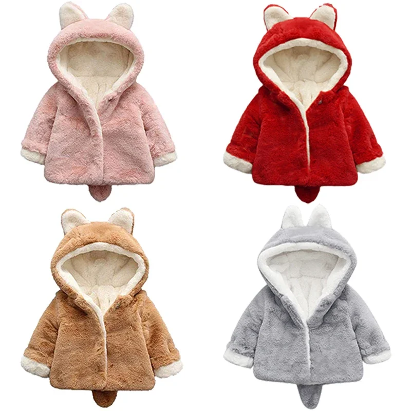 Winter Clothing Toddler - Süße Katzen ohren Plüsch Baby jacke