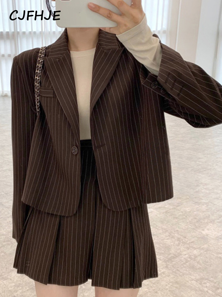 Cjfhje Mode Streifen Blazer Fr – Winter Wear Clothes Bewertung und Preis
